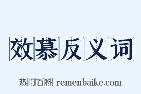 效慕反义词是什么意思的图片